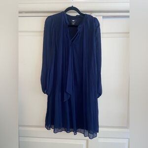 DKNY Navy Pleated Dress